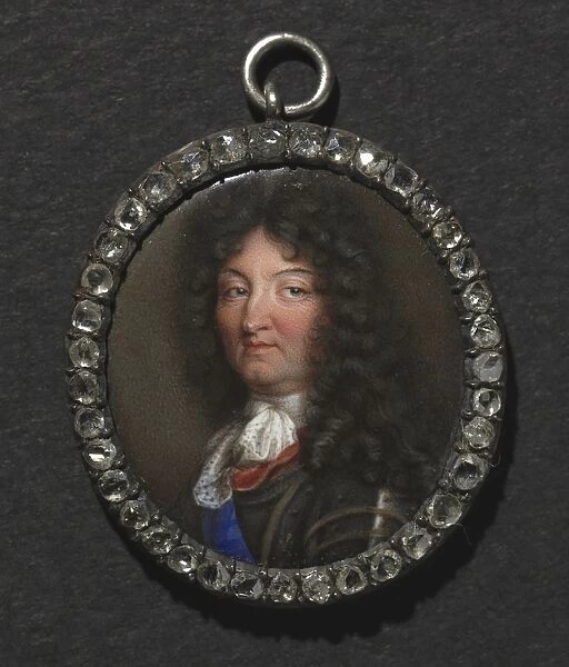 Portrait of King Louis XIV, 17th century. Creator: Jean Petitot (Swiss, 1607-1691), school of