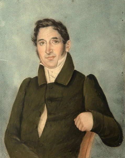 Portrait of a man wearing a frock coat (Poltoratsky), 1820s. Artist: Anonymous