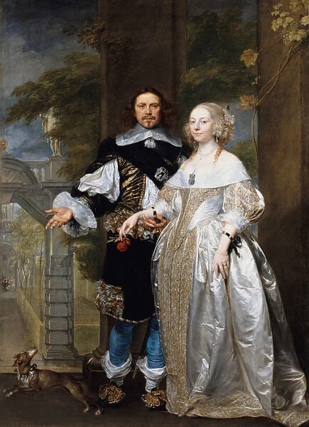 Portrait of a Married Couple in the Park, 1662. Artist: Coques, Gonzales (1614  /  18-1684)