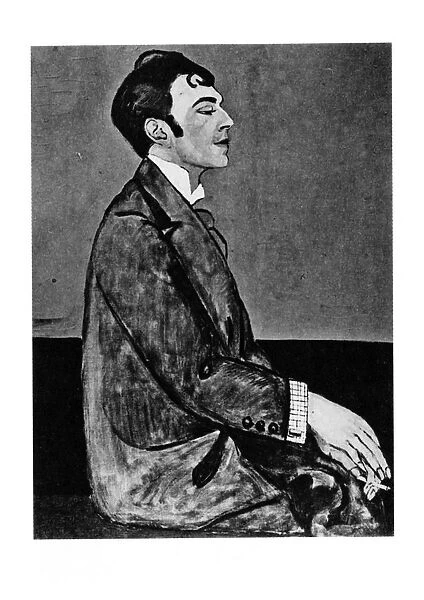 Portrait of the poet Osip Mandelstam (1891-1938). Artist: Zelmanova-Tchudovskaya, Anna Mikhaylovna (ca. 1890-1948)