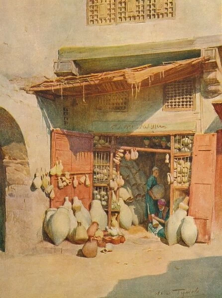 Pottery Bazaar in a Nile Village, c1905, (1912). Artist: Walter Frederick Roofe Tyndale