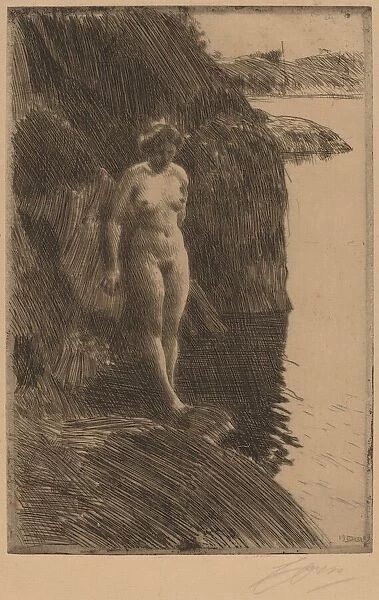 Precipice, 1909. Creator: Anders Leonard Zorn