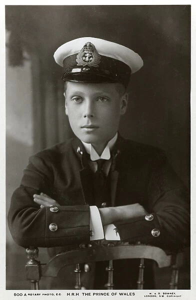The Prince of Wales in naval uniform, c1910(?). Artist: W&D Downey