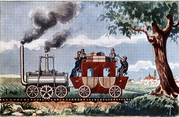 Railroad Project from Jerez de la Fontera to Puerto de Santa Maria, opened to traffic in 1854