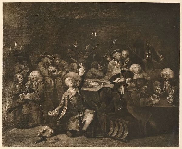 A Rakes Progress - 6: The Gaming House, 1733. Artist: William Hogarth