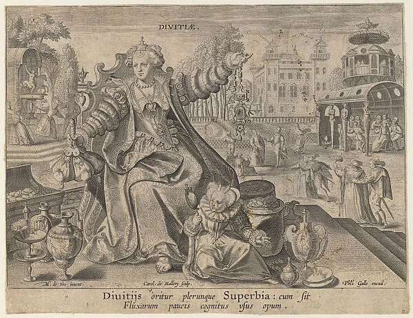 Riches (Divitiae), ca. 1600. Artist: Mallery, Karel van (1571-c. 1635)