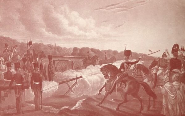 Rocket Practice in the Marshes, 1845 (1909). Artist: John Grant