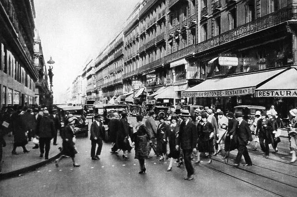 Rue Lafayette at shopping time, Paris, 1931. Artist: Ernest Flammarion
