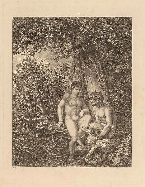 Two Satyrs in a Forest, 1777. Creator: Salomon Gessner