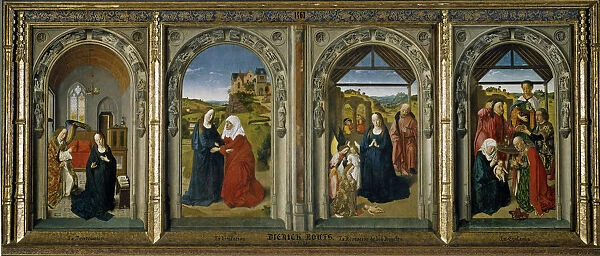 Four scenes from the life of the Virgin, ca 1442-1445. Artist: Bouts, Dirk (1410  /  20-1475)