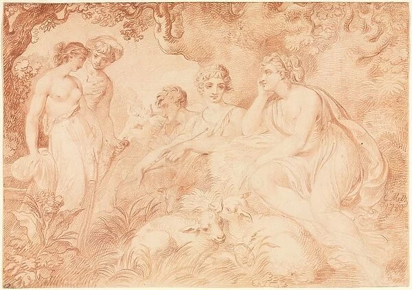 Shepherds and Shepherdesses, 1789. Creator: Conrad Martin Metz (German, 1749-1827)
