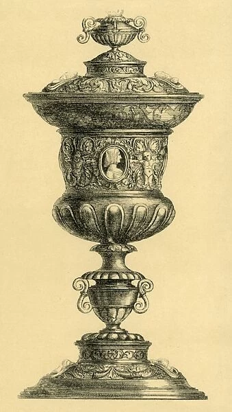 Silver cup and lid, c1550, (1881). Creator: W. M. McGill