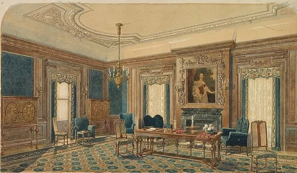 Sketch of Interior Design. Creator: August Frederick Biehle (American, 1854-1918)