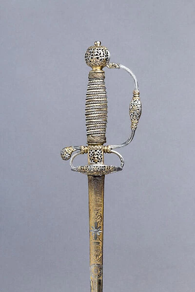 Smallsword, French, Paris; blade, German, hallmarked for 1694-95. Creator: Unknown