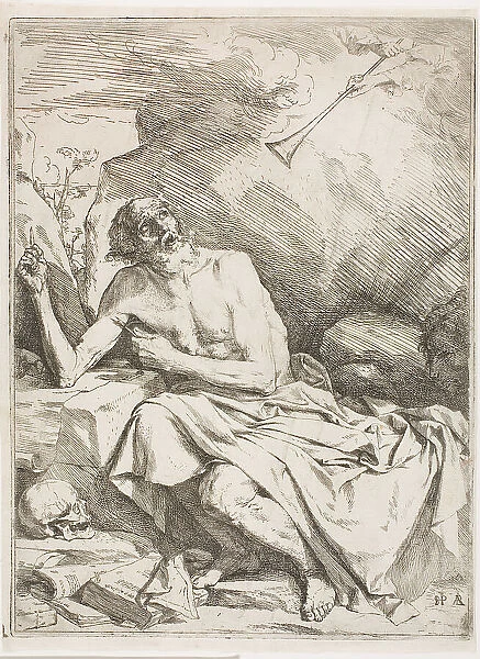 St. Jerome Hearing the Trumpet of the Last Judgment, 1621. Creator: Jusepe de Ribera