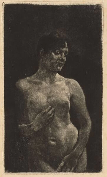A Standing Nude, 1891. Creator: Max Klinger
