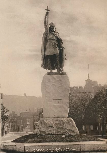 Statue of King Alfred the Great, Winchester, Hampshire, early 20th century(?)