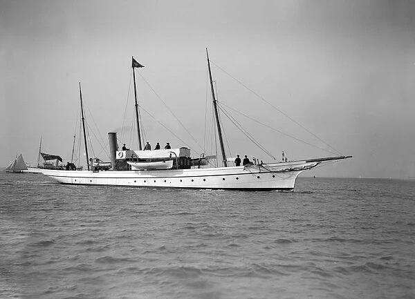 The steam yacht Sea Snake 1911. Creator: Kirk & Sons of Cowes