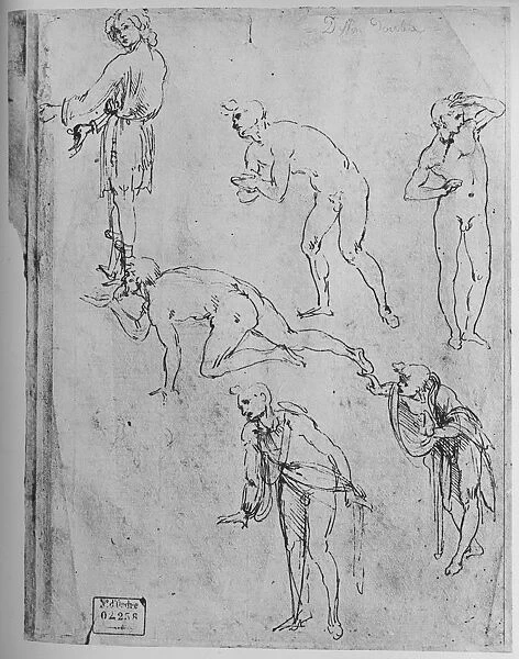 Six Studies of Figures, 1481-1483 (1945). Artist: Leonardo da Vinci