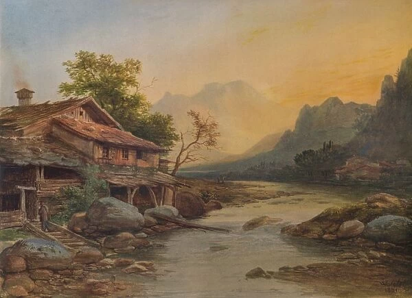 Swiss Mountain Village, 1831, (1938). Artist: Louis Etienne Watelet