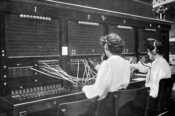 Switchboard operators at work, early 20th century