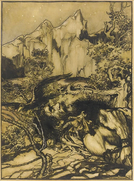 Thors Journey to the Land of the Giants, 1901. Artist: Rackham, Arthur (1867-1939)