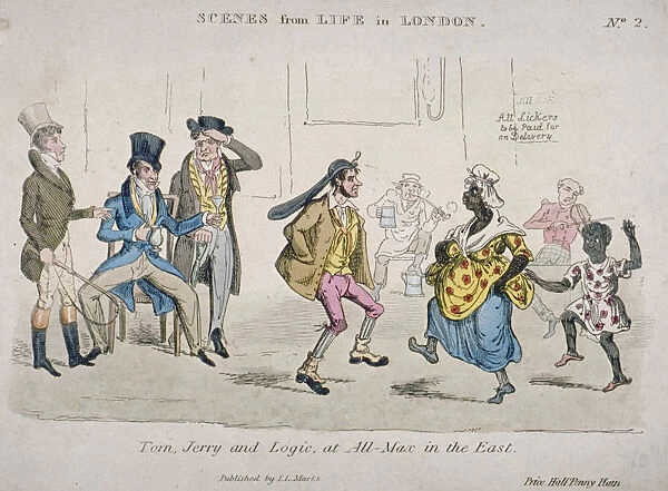 Tom, Jerry and Logic at All-Max in the East, 1821. Artist: JL Marks