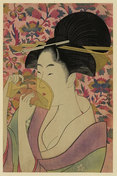Transparent Comb, 1780s. Artist: Utamaro, Kitagawa (1753-1806)