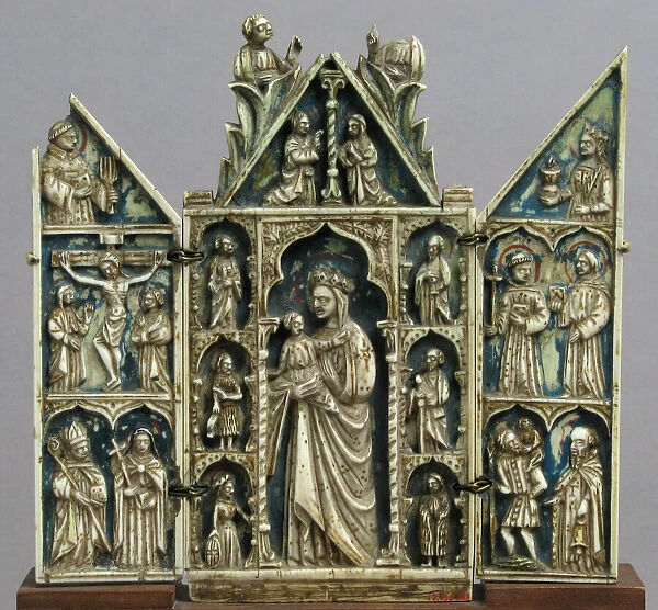 Triptych with Virgin and Child and Saints, Italian, 15th century (?). Creator: Unknown