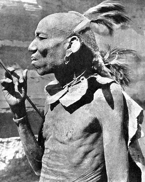 A Turkana tribesman, Kenya, Africa, 1936. Artist: Wide World Photos