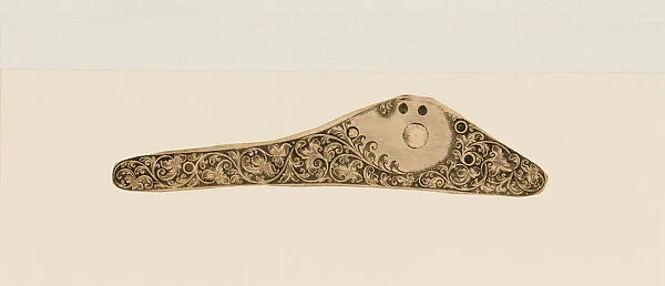 Twenty-Five Inked Impressions (or 'Pulls') of Engraved Firearms Ornament, ca