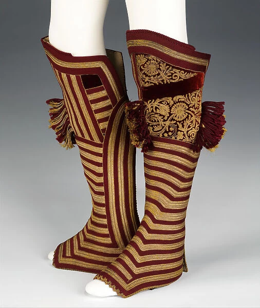 Uniform gaiters, Spanish, 1790-1820. Creator: Unknown
