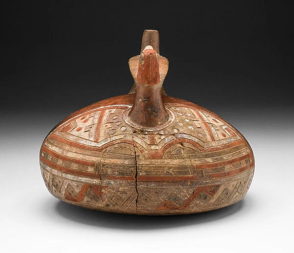 Vessel with Abstract Feline Mask and Bird-Head Spout, 650  /  150 B. C. Creator: Unknown