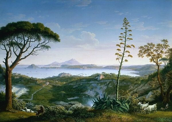 View of the Gulf of Pozzuoli from Solfatara, 1803. Creator: Philipp Hackert (German, 1737-1807)