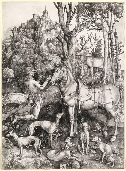 The Vision of Saint Eustace, c. 1501. Artist: Durer, Albrecht (1471-1528)