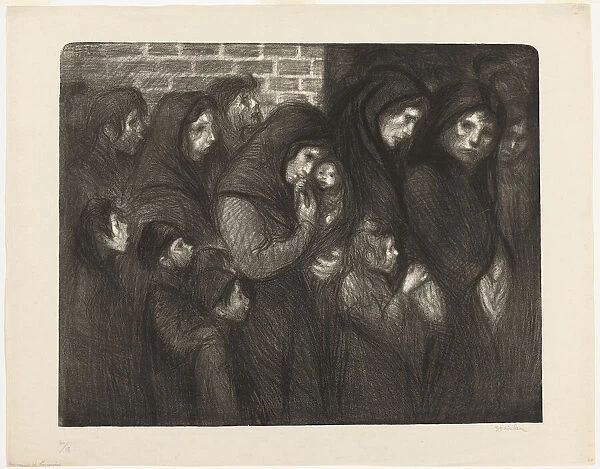 The Widows of Courrieres, 1909. Creator: Theophile Alexandre Steinlen