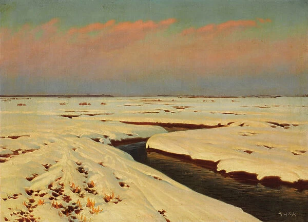 Winter Landscape. Artist: Kryzhitsky, Konstantin Yakovlevich (1858-1911)