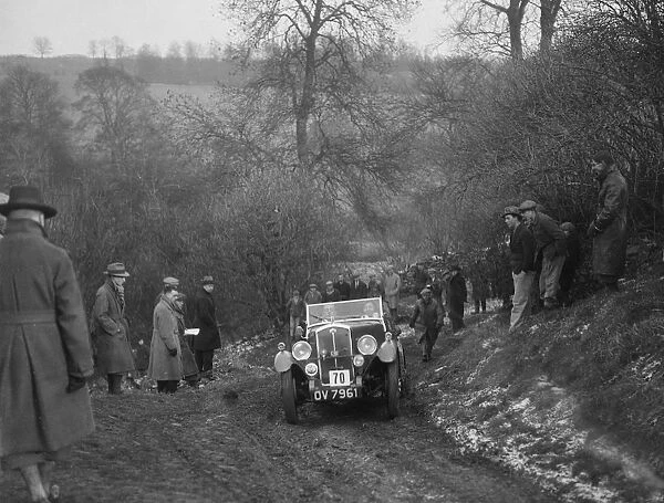 Wolseley Patrick Hornet Special of TL Langford at the Sunbac Colmore Trial, Gloucestershire, 1933