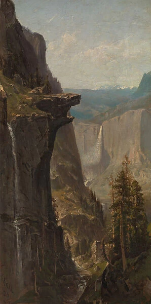 Yosemite Falls, from Glacier Point, 1879. Creator: William Keith
