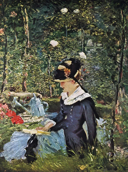 Young Girl on the Threshold of the Garden at Bellevue, 1880. Artist: Edouard Manet