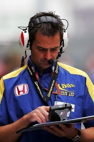 Formula One World Championship: Martin Pople Honda Race Team Co-ordinator with Kangaroo TV