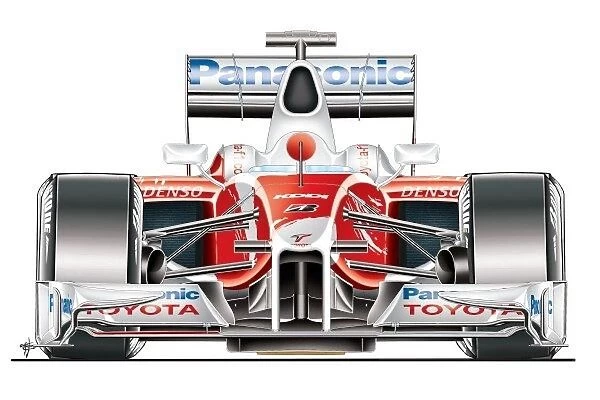Toyota TF109 2009 Monza rear wing: MOTORSPORT IMAGES: Toyota TF109 2009 Monza rear wing