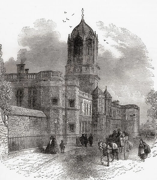 Christ Church college, University of Oxford, England, seen here in the 19th century. From Picturesque England its Landmarks and Historic Haunts, published, 1891