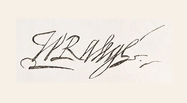 Sir Walter Raleigh Circa 1554 To 1618. English Adventurer And Writer. His Signature. From The National And Domestic History Of England By William Aubrey Published London Circa 1890