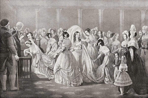 The Wedding Of Queen Victoria And Prince Albert In 1840. From The Strand Magazine Published 1897