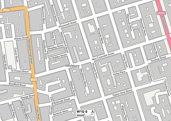 Westminster W1G 8 Map