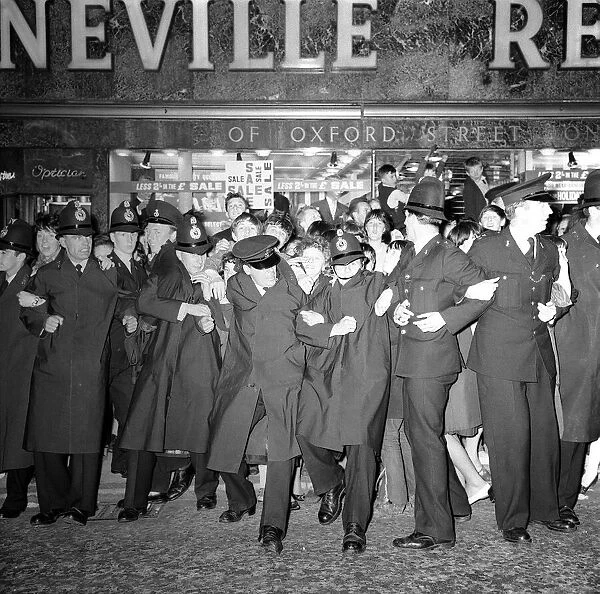 10 July 1964 Fans waiting for the Beatles to arrive ate Northern Premiere of '