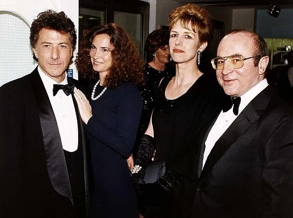Actor Dustin Hoffman and his wife with Actor Bob Hoskins with his wife
