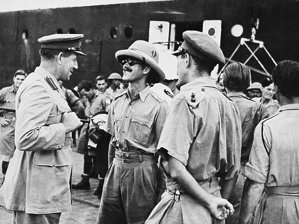 British prisoners return to Beirut. Major General Chrystal