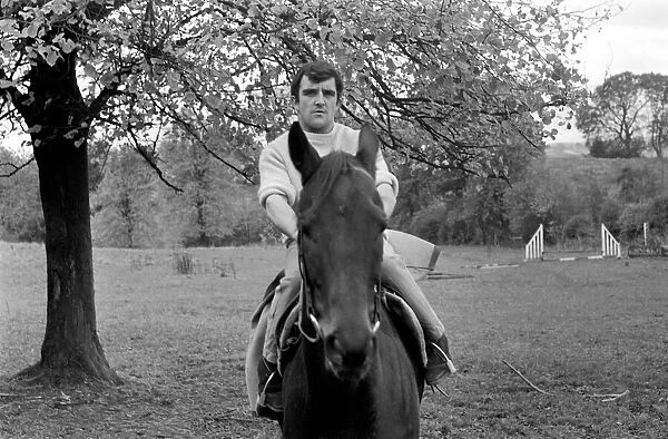 Jockey Billy Ellison training in the stable yard. November 1969 Z11023-005